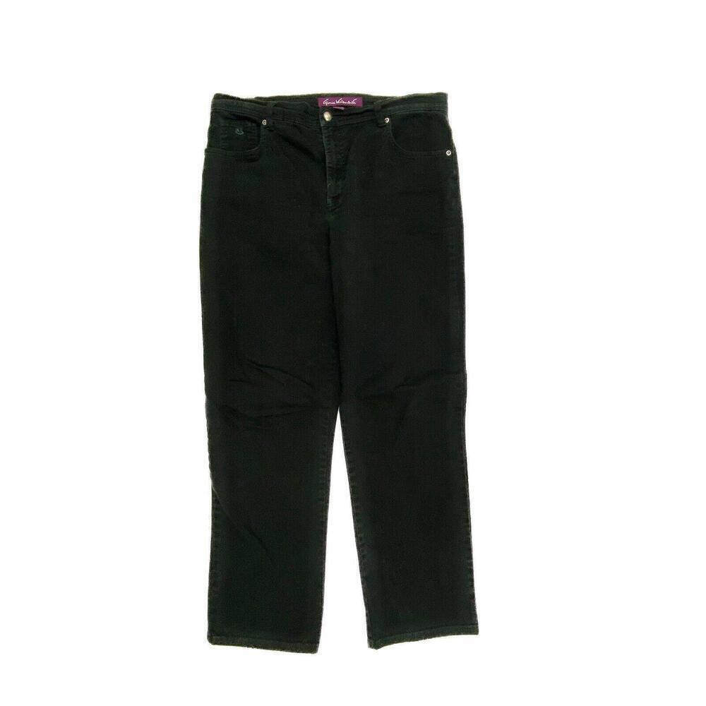 Gloria Vanderbilt Straight Leg Women's size 14P Black Denim jeans